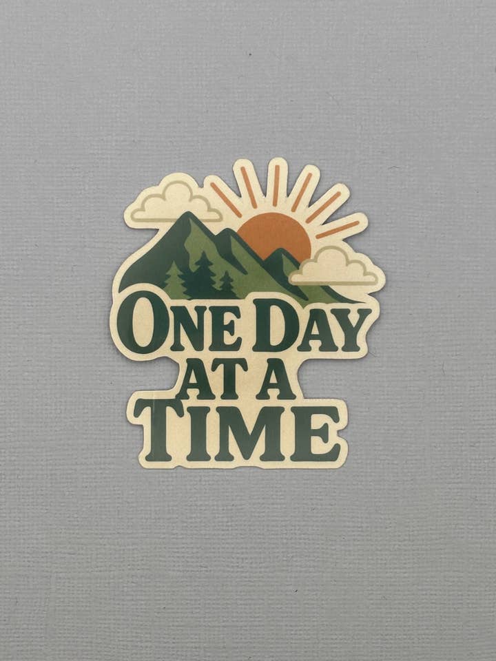 One Day at a Time Sticker for wholesale by Made with Monday