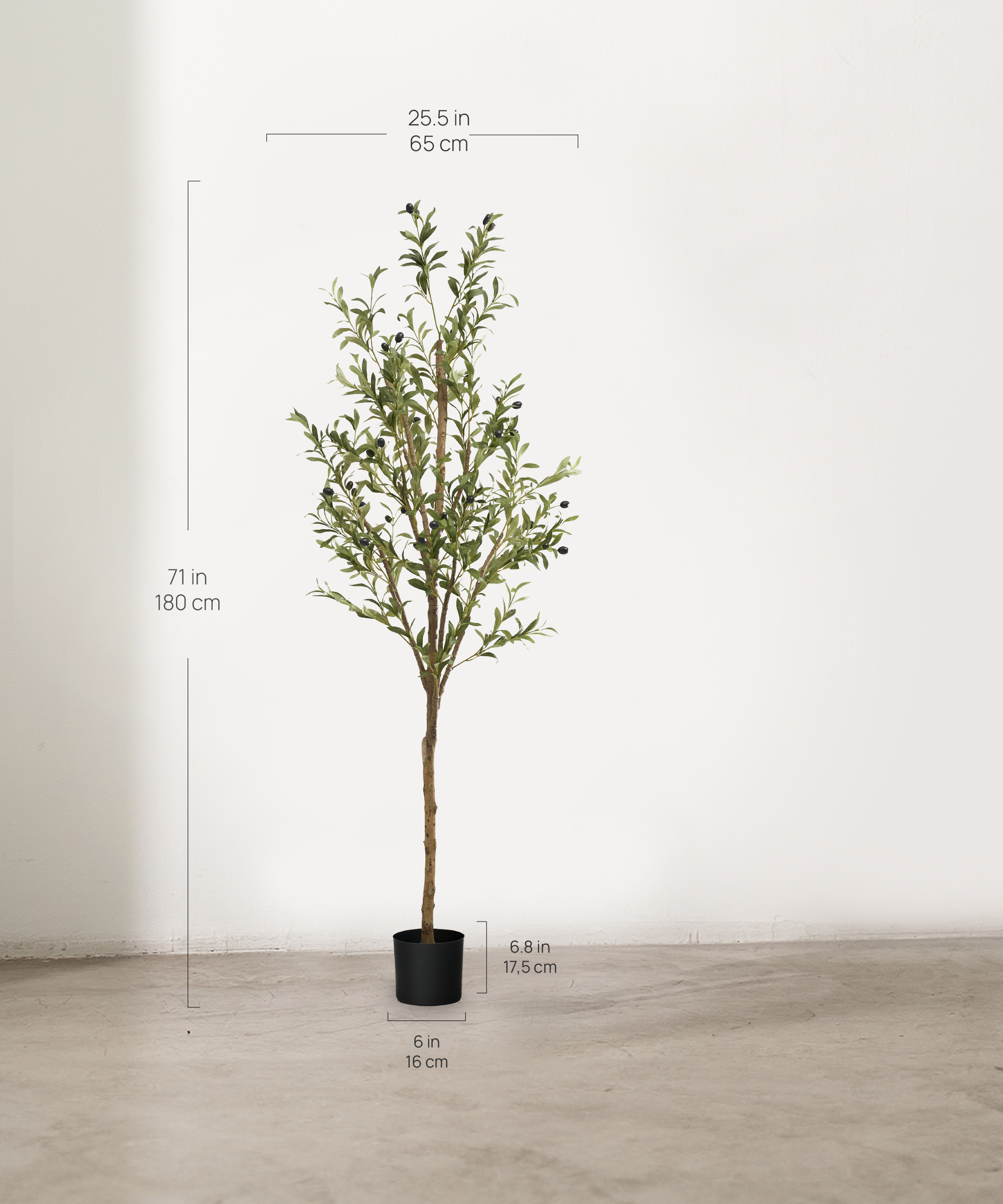 Maia Shop: No Duties for the US - Vente Plantes artificielles - Arbre d'olivier artificiel minimal de 1,5 m3