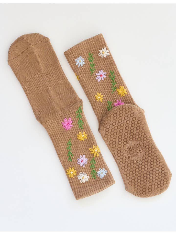 LUCKY HONEY - Wholesale Socks - Women's - Wild Flower Multi Tan