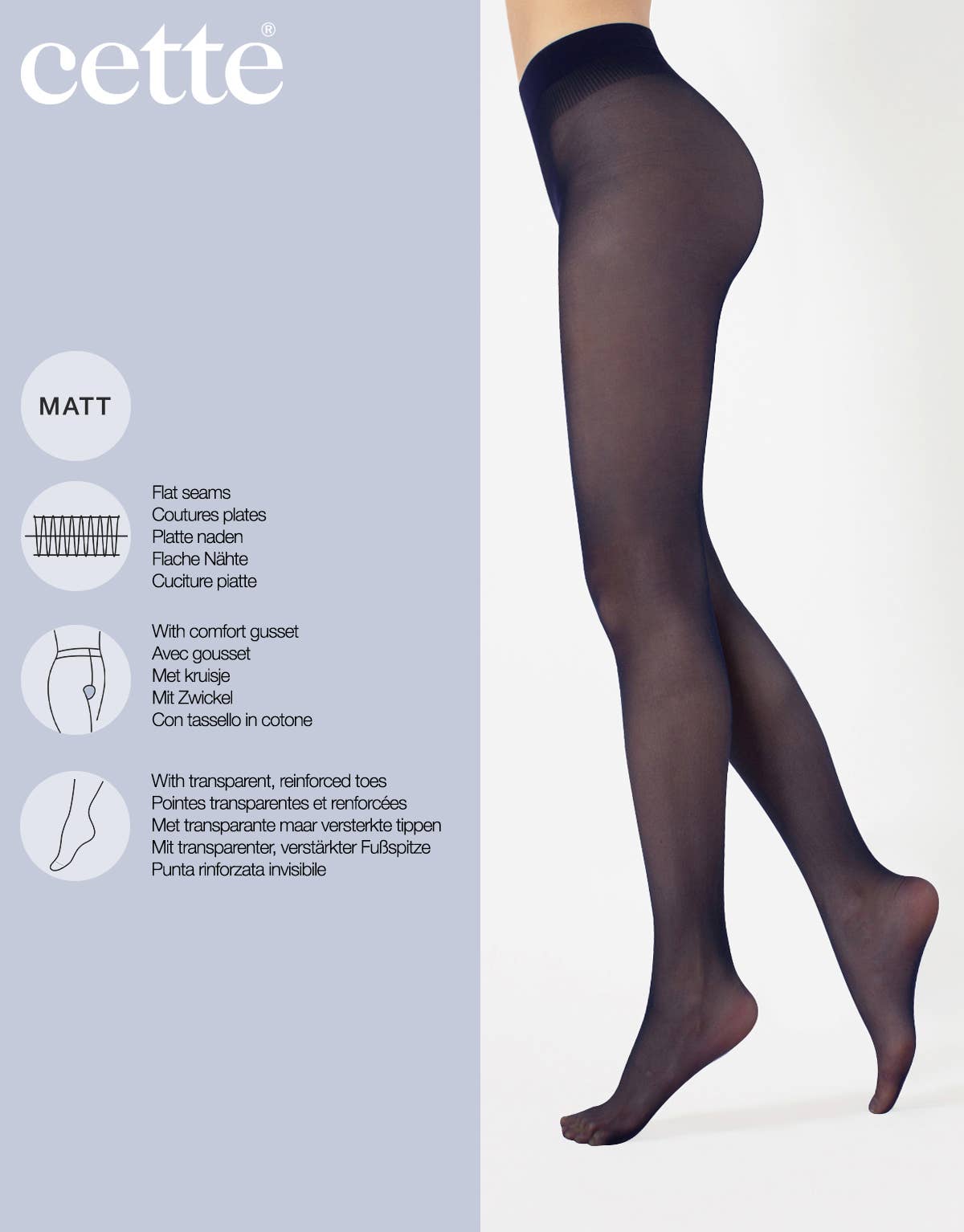 Cette – wholesale Tights – Women's – Semi Opaque tights, Matt Finish Pantyhose, Sizes up to 4XL12