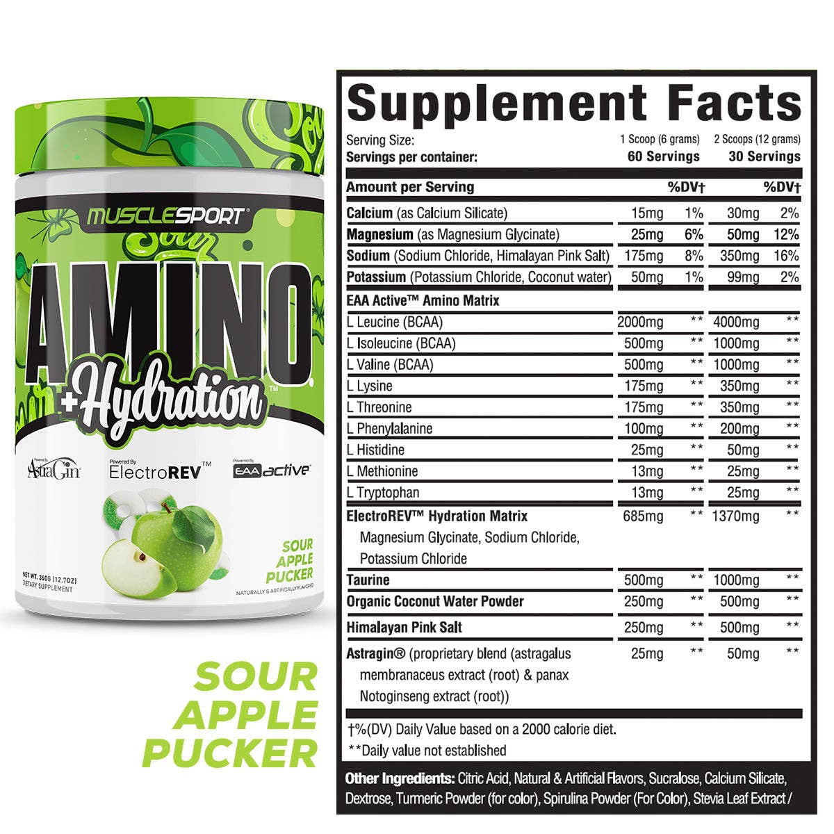 MuscleSport - Wholesale Oral Supplement/Vitamin - Amino + Hydration™ 360 Grams6
