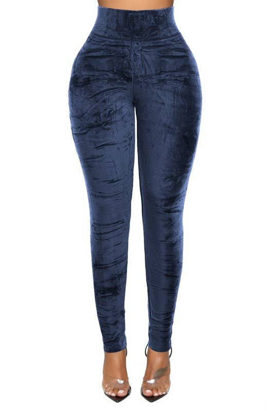 5besties inc - Venta al por mayor Leggings modernos - Mujer - Leggins de cintura alta de terciopelo con forro polar0