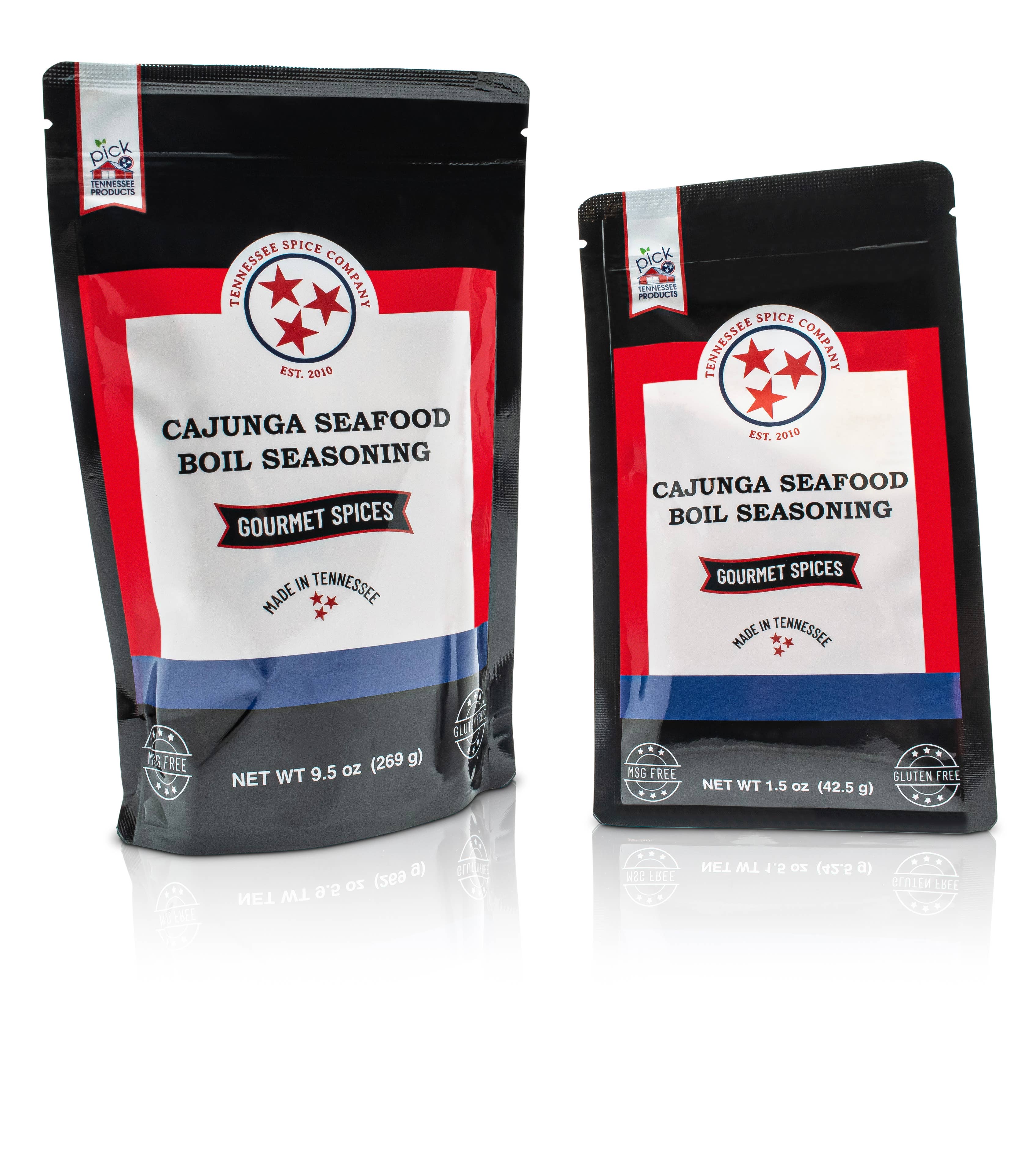 Lagniappe Spice & Tennessee Spice Company - Wholesale Dried Spice Mix - Mini Packs - Cajunga Seafood Seasoning (TN Spice label)1.5oz0