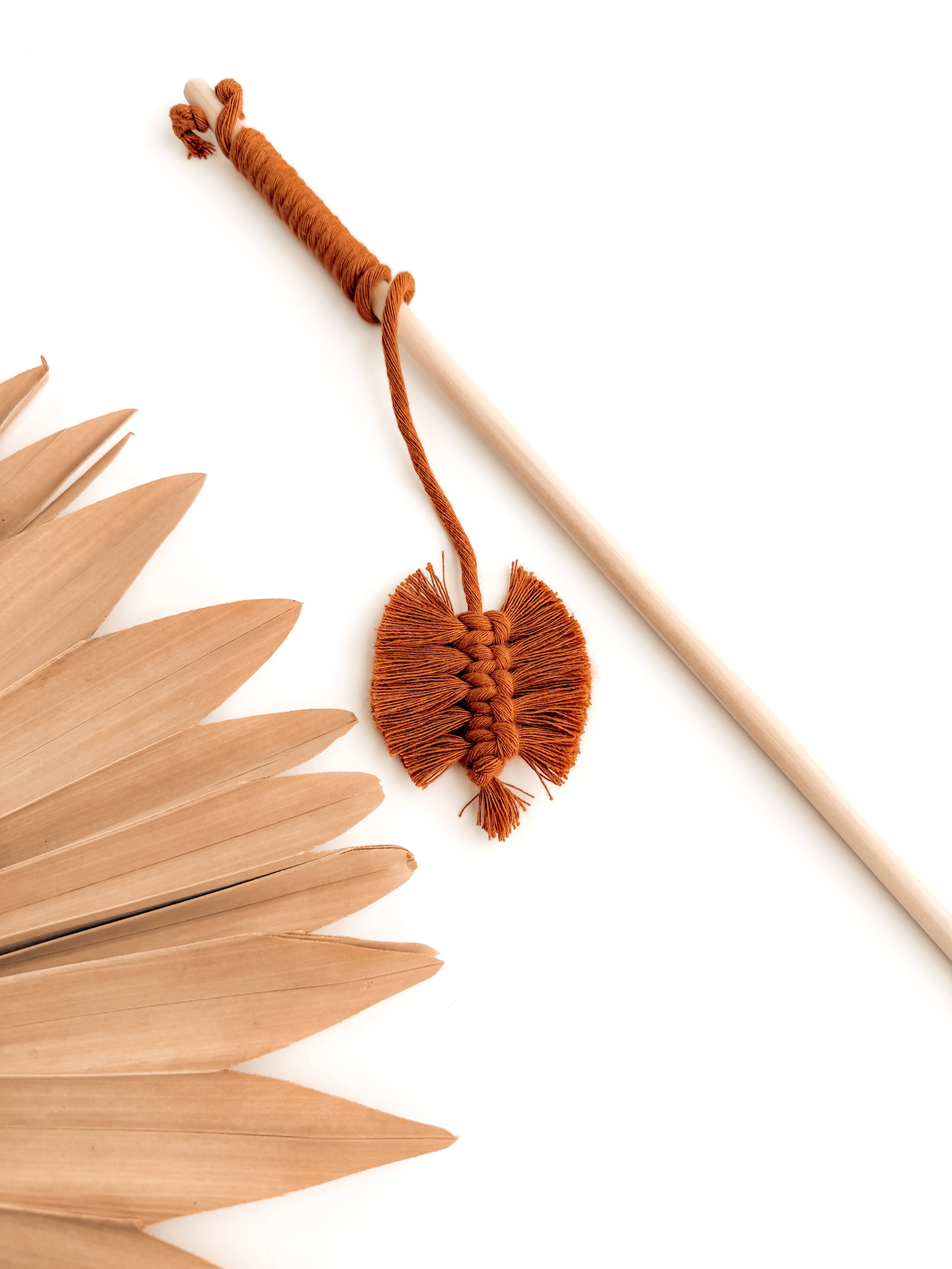 Meraki The Studio Co. - Wholesale Pet Toy - Cat - Macrame Cat Wand Teaser Toy | Gifts for Pets & Kitten Lovers10