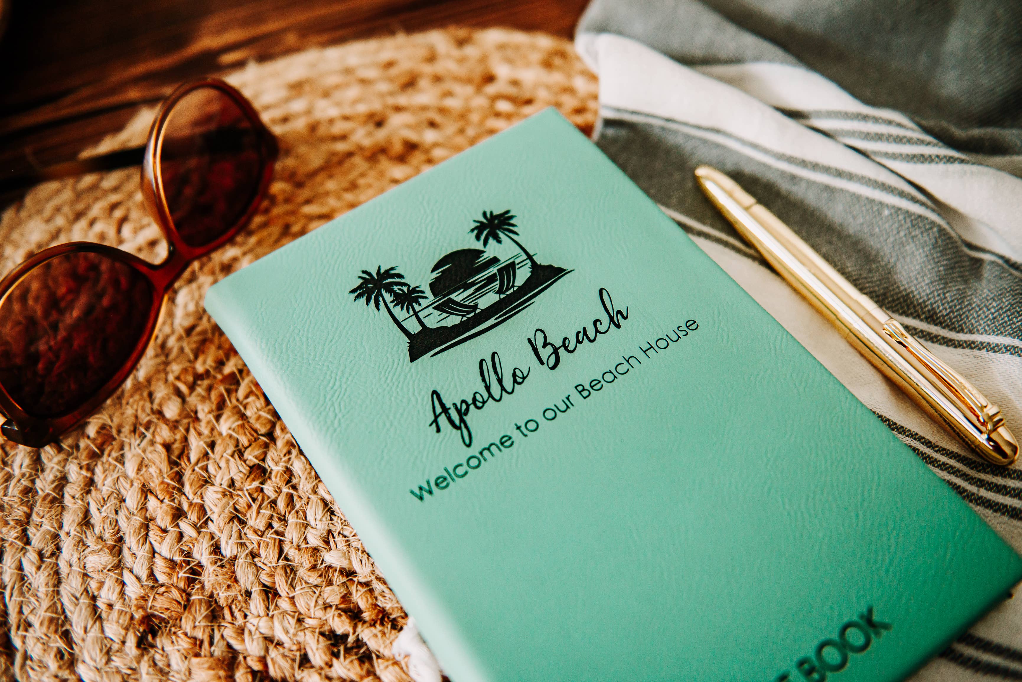 The Lillie Pad - Wholesale Guest Book - Custom Beach House Guest Book Journal - Vacation Home  2