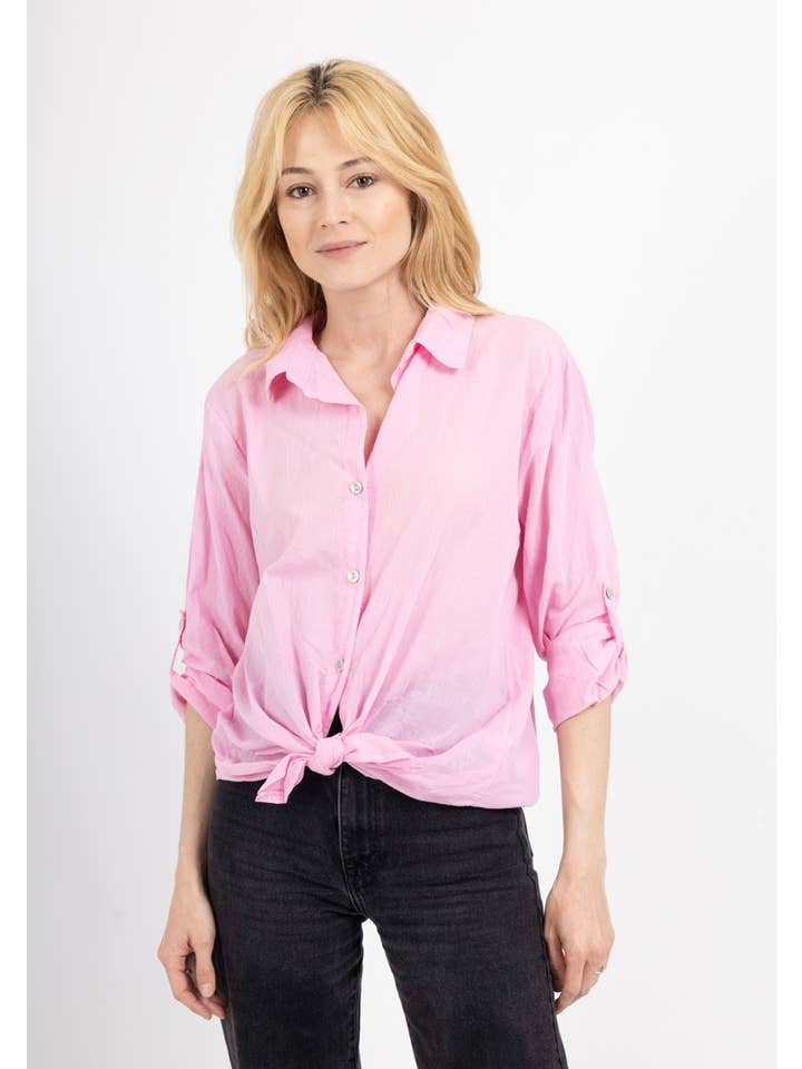 LINEN & COTTON HOUSE – wholesale Tröja med knappar – Dam – BUNDEN BOMULLSSKJORTA 42602 19