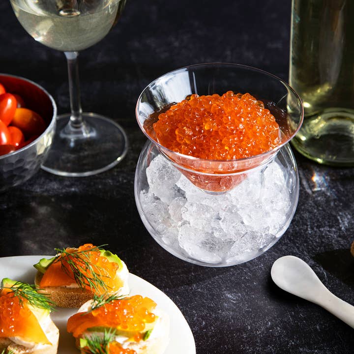 Kook - Wholesale Cocktail/Liquor Glass - Kook Glass Caviar Chiller Dish & Martini Glass1