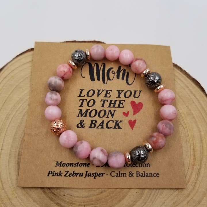 CHAKRA JEWELRY - Wholesale Beaded Bracelet - Natural Stone Bracelet - Mother's Day Gift with Card