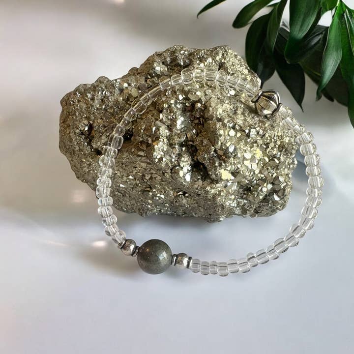 Mindful Intentions® - Wholesale Beaded Bracelet - Pyrite Bracelet- For Abundance, Prosperity, & Achieving Goals7