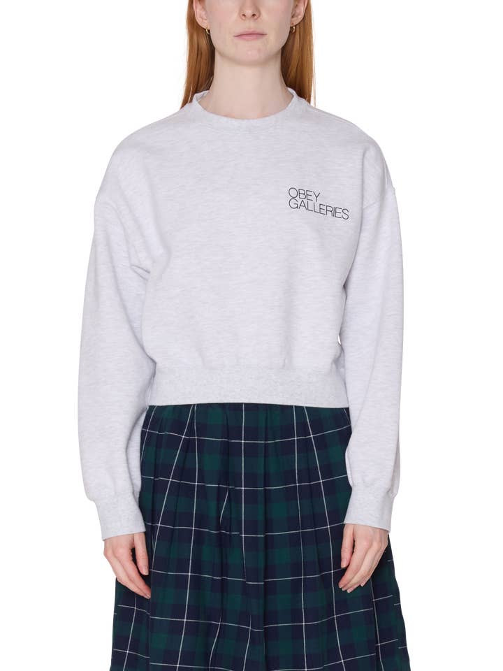 OBEY GALLERIES CROPPED CREWNECK for wholesale by OBEY Clothing