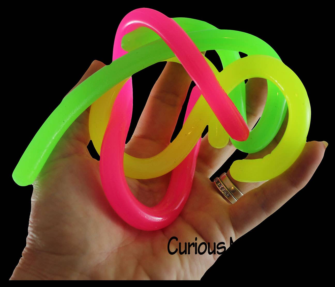 Curious Minds Toys - Wholesale Fidget Toy - Kids - 1 Glow in the Dark Stretch String Fidget Toy- Worm Noodle S5