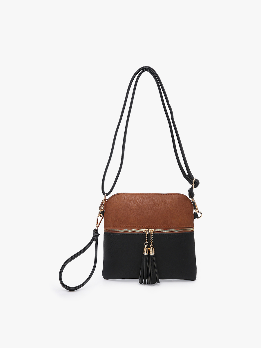 Jen & Co. - Wholesale Crossbody Bag - Women's - M1785 Tara Double Zip Crossbody Bag/Wristlet25