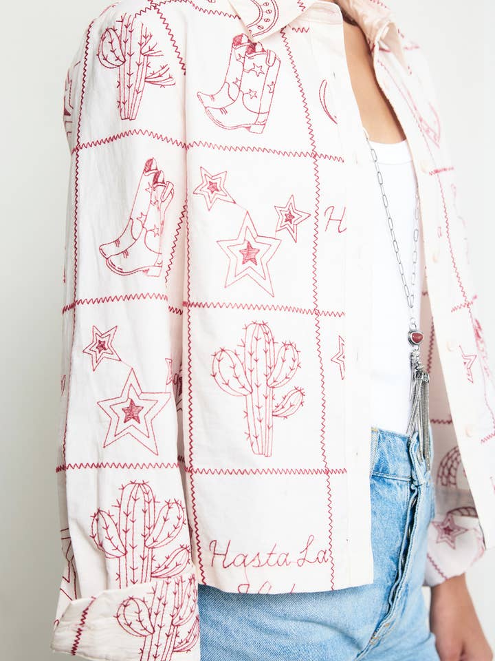 CREAM Western Flair Shirt - RT1133 for wholesale on Faire