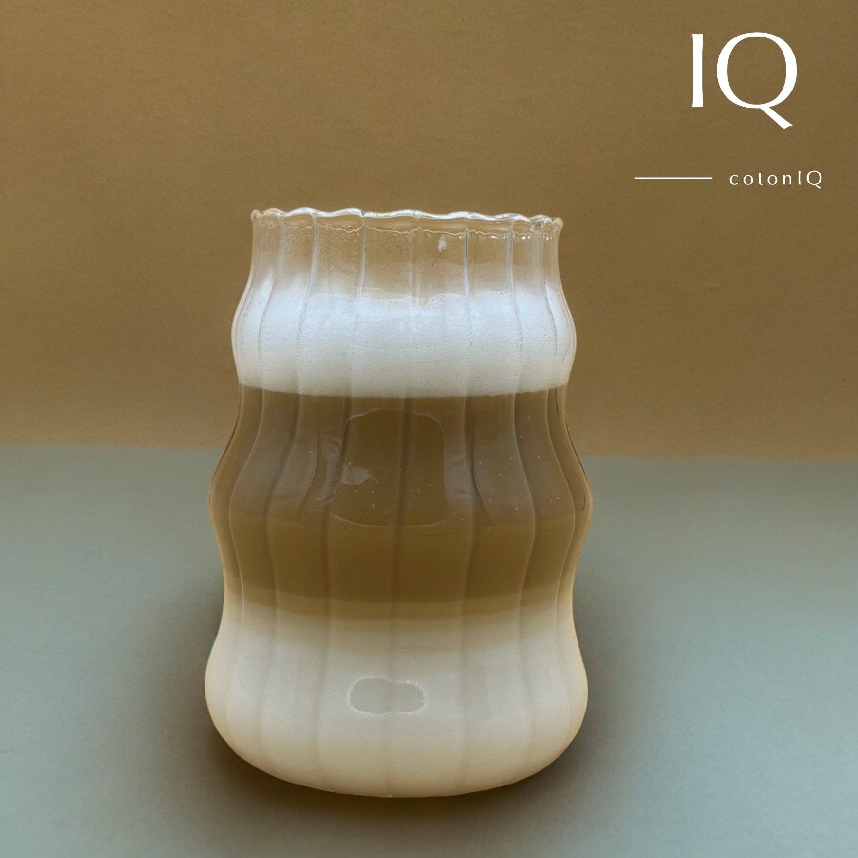 cotonIQ - Wholesale Drinking Glass/Cup - Designer glass cup for hot and cold drinks – transparent – 500 ml1