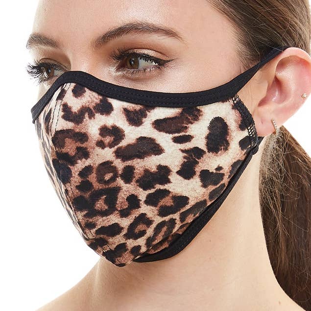 Animal leopard fashion face mask cloth reusable mask for wholesale on Faire0