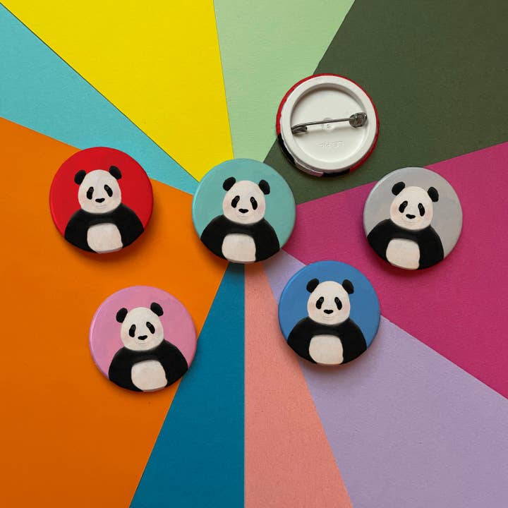 Panda - Emblema con botón para venta al por mayor de Lydia Meiying