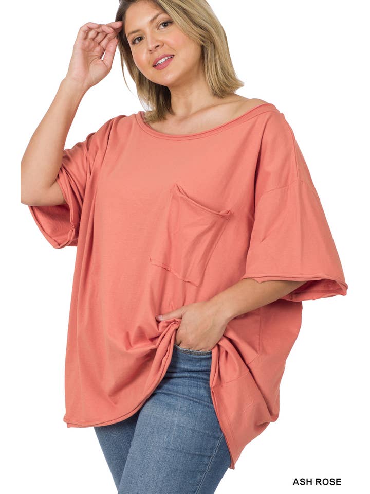42POPS - Wholesale T-Shirt - Women's - ..Plus size Oversized Boyfriend Tee