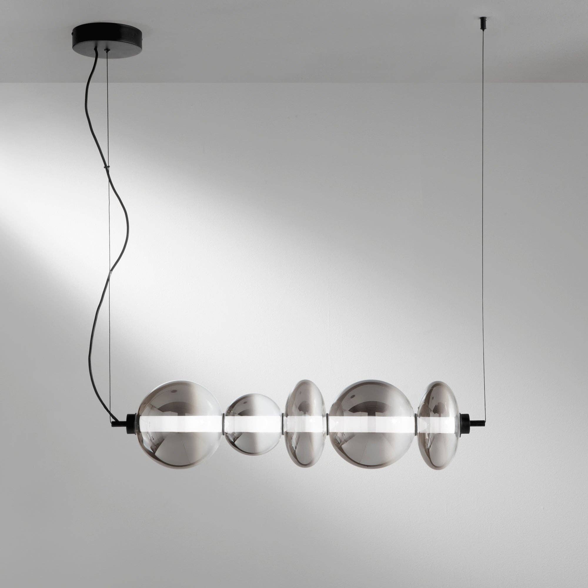 Gruppo F.T - Wholesale Chandelier/Hanging Light - KEMET LED suspension in metal with smoked glass diffusers7