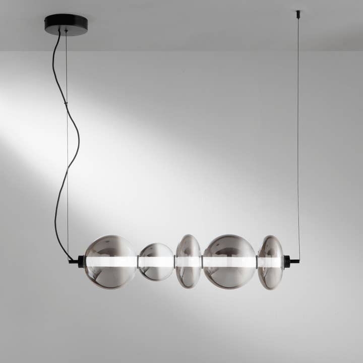 Gruppo F.T - Wholesale Chandelier/Hanging Light - KEMET LED suspension in metal with smoked glass diffusers7