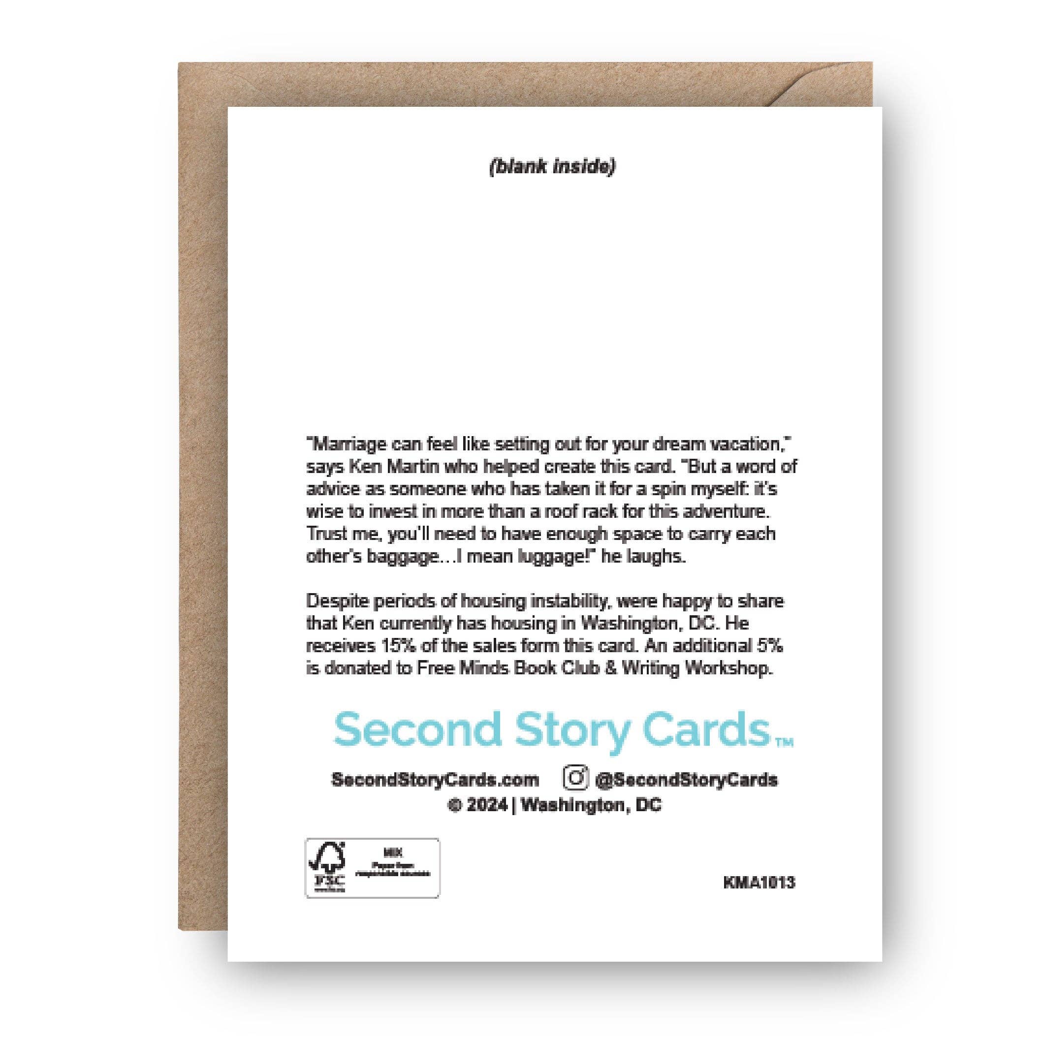 Second Story Cards - Wholesale Wedding Card - CONGRATS ON GETTING HITCHED CARD1