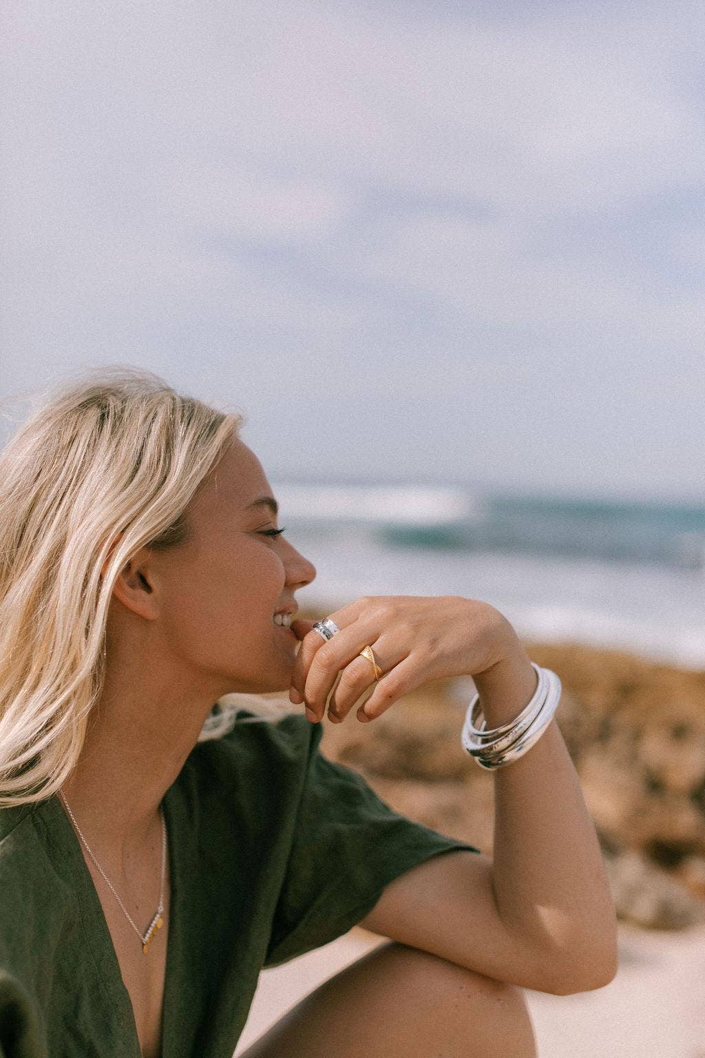 Makers & Providers - Wholesale Bangle bracelet - Tapering Tubular Bangle - Hammered Sterling Silver3