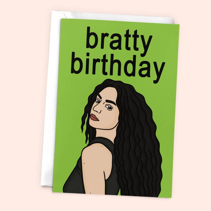Studio Doodles - Wholesale Birthday Card - Charli XCX Bratty Birthday Card - Celeb Pop Culture Card