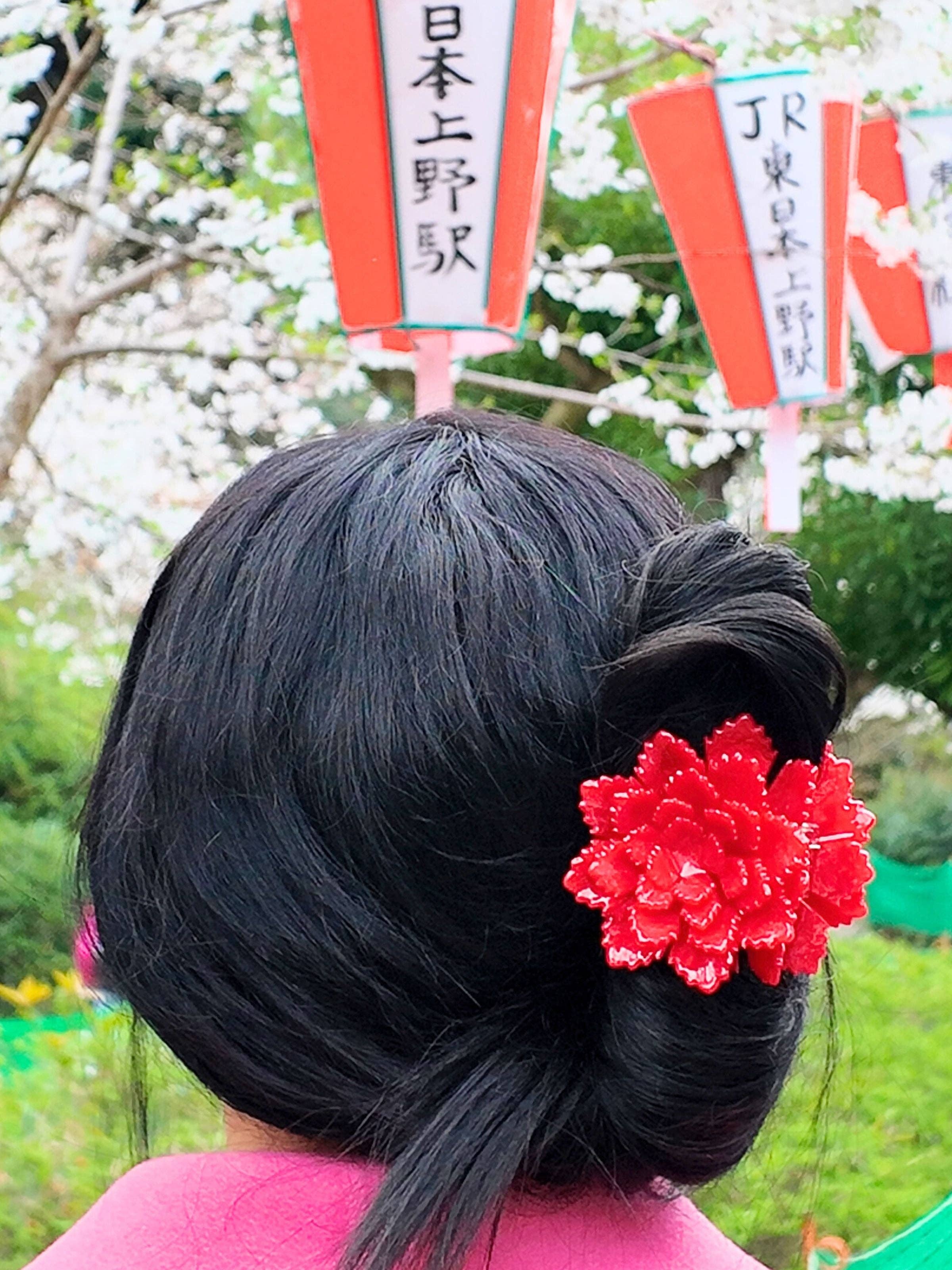Solar Eclipse - Wholesale Hair Clip - Women's - Hand-painted Origami Peony Flower Hair Clip7