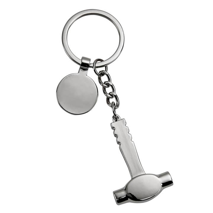 Creative Gifts International Inc. – wholesale Nyckelring - Unisex – Hammer nyckelring med gravyrmärke, 4,5"