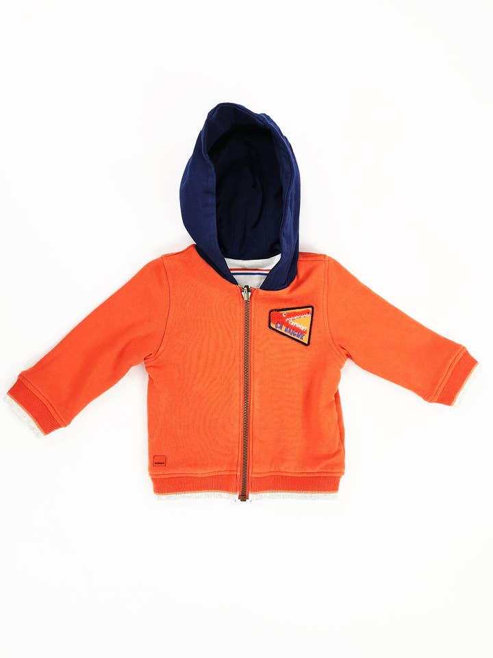 Catimini reversible orange vest - second hand - 12 months for wholesale by Mademoiselle Bébé