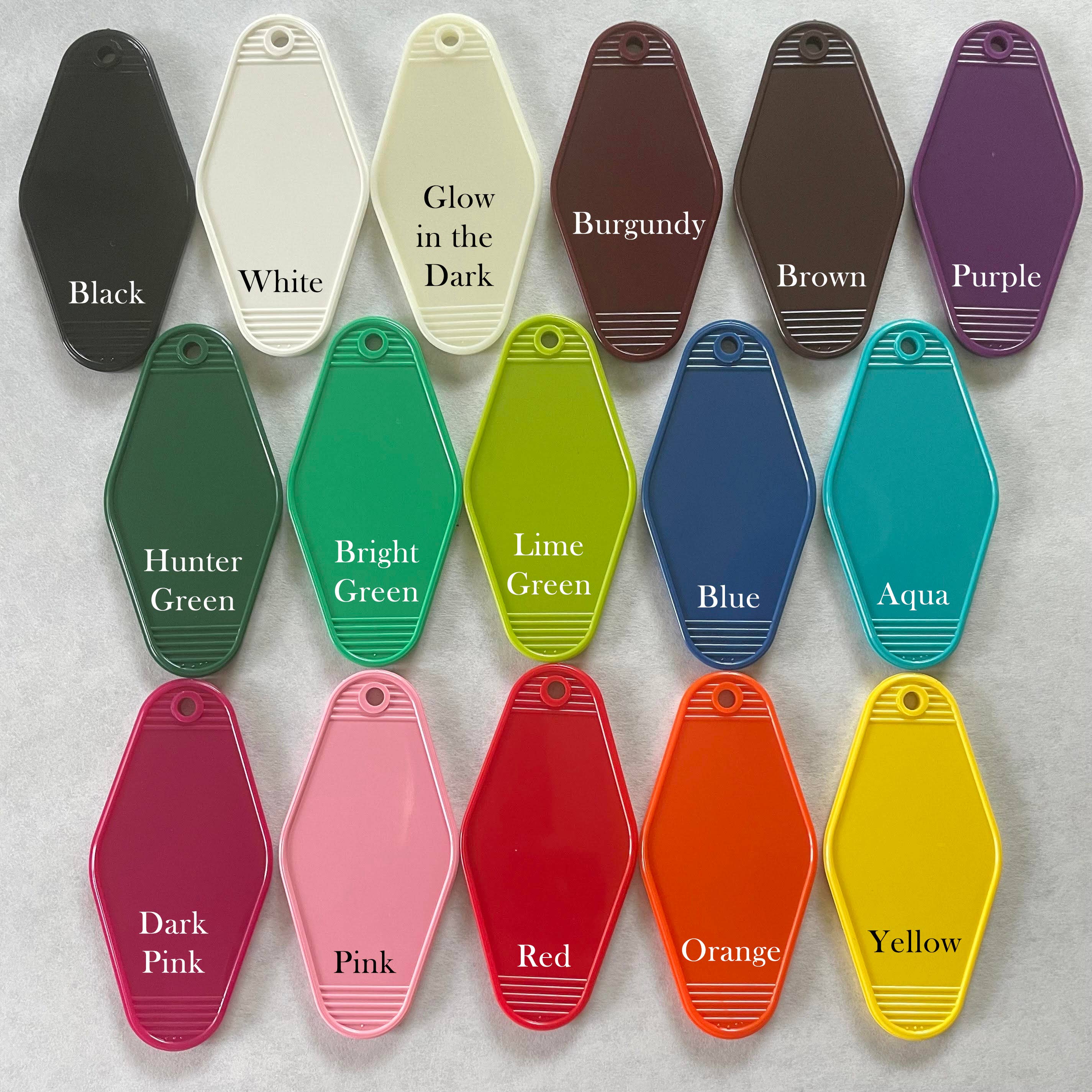 The 3 Sisters Design Co. - Wholesale Keychain - Unisex - CUSTOM Motel Key Fobs, Double Sided1