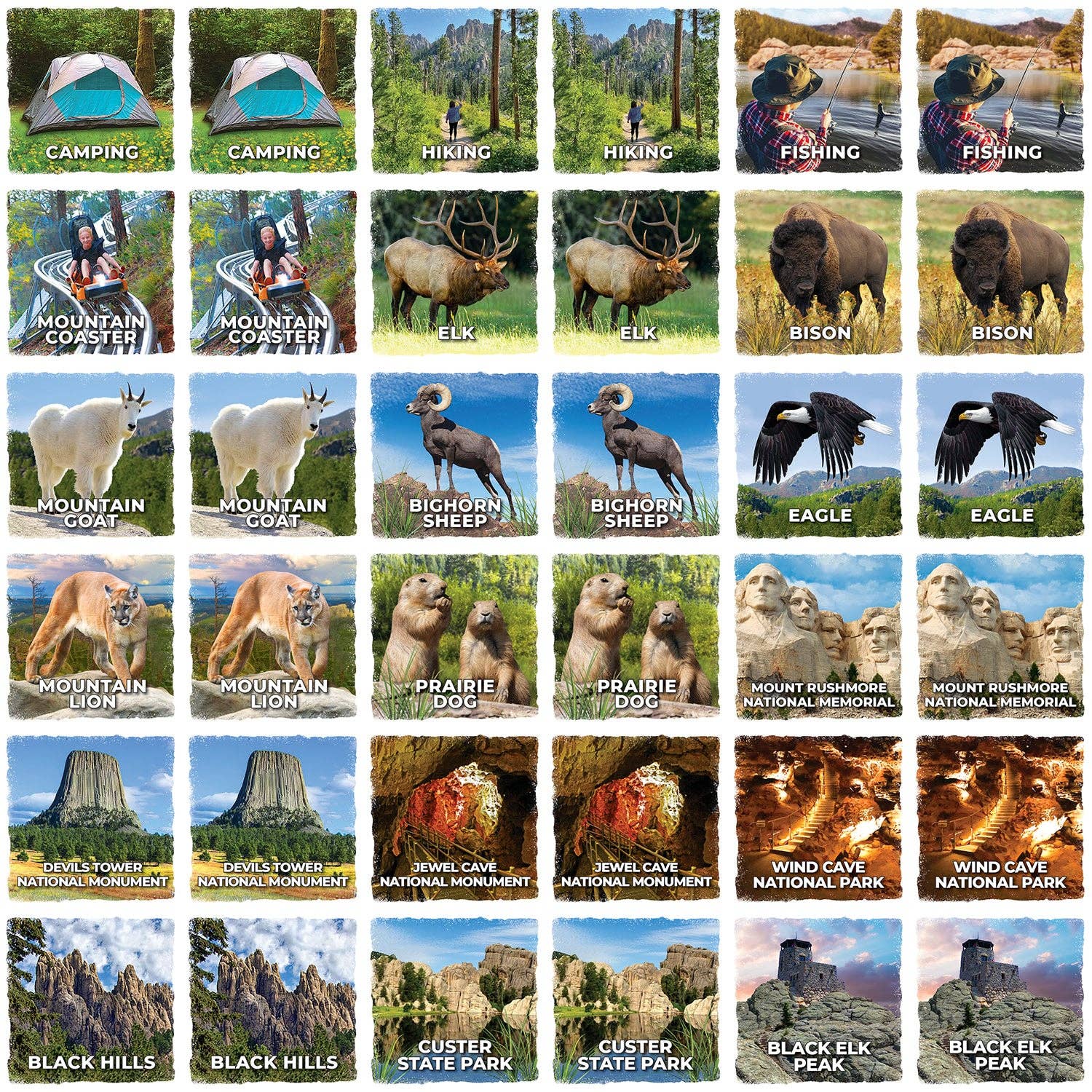 Masterpieces Puzzles - Wholesale Brain Game - Kids - Jr Ranger - Black Hills Matching Game1