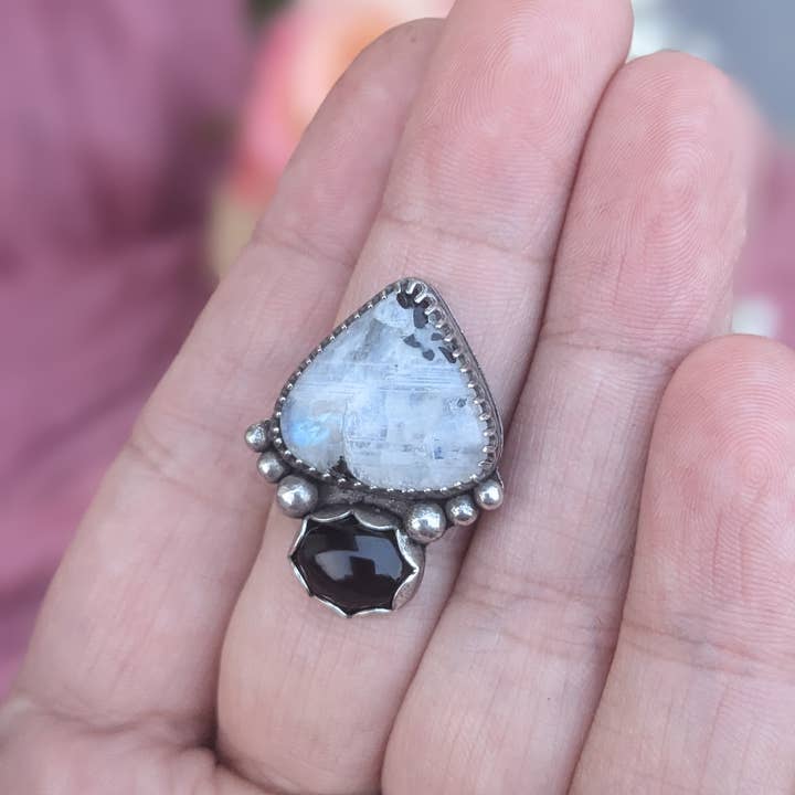 Double Stone Gemstone Ring for wholesale by Western Dawn Art