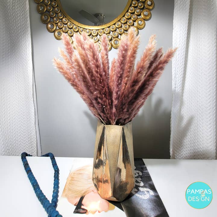 Pampas Design - Wholesale Dried/Pressed Flowers - Light Blue Pampas Grass 30 Stems8