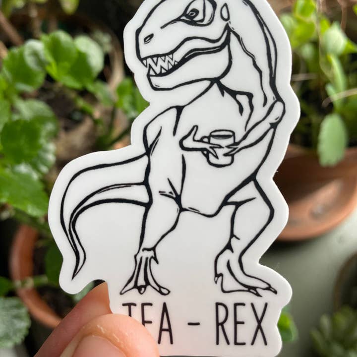 Tea-Rex Sticker for wholesale by Willough Designs