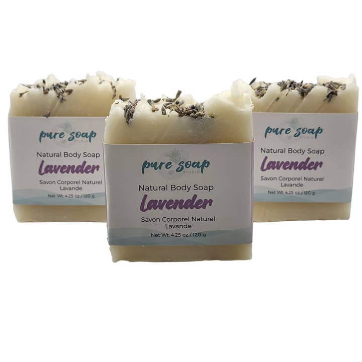 Lavender Soap Moisturizing - Natural Soap - With Poppyseed for wholesale by Pure Soap Studio