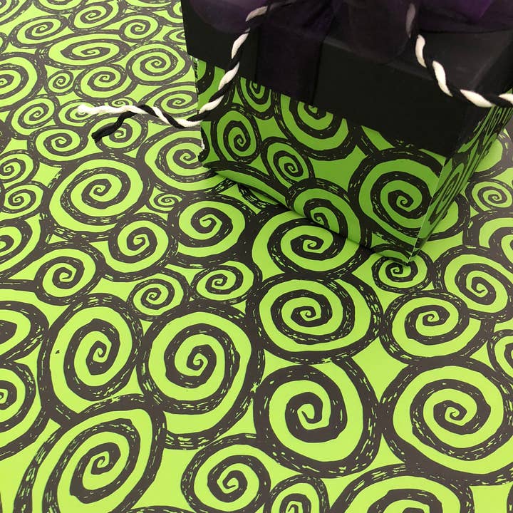 Skelly Paper Co. - Wholesale Flat Wrap - Nightmare Swirled Wrapping Paper