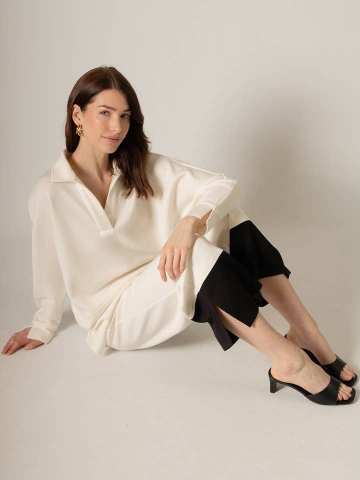 P. CILL - Wholesale T-Shirt - Women's - P. CILL Butter Modal Collared Long Sleeve Top26