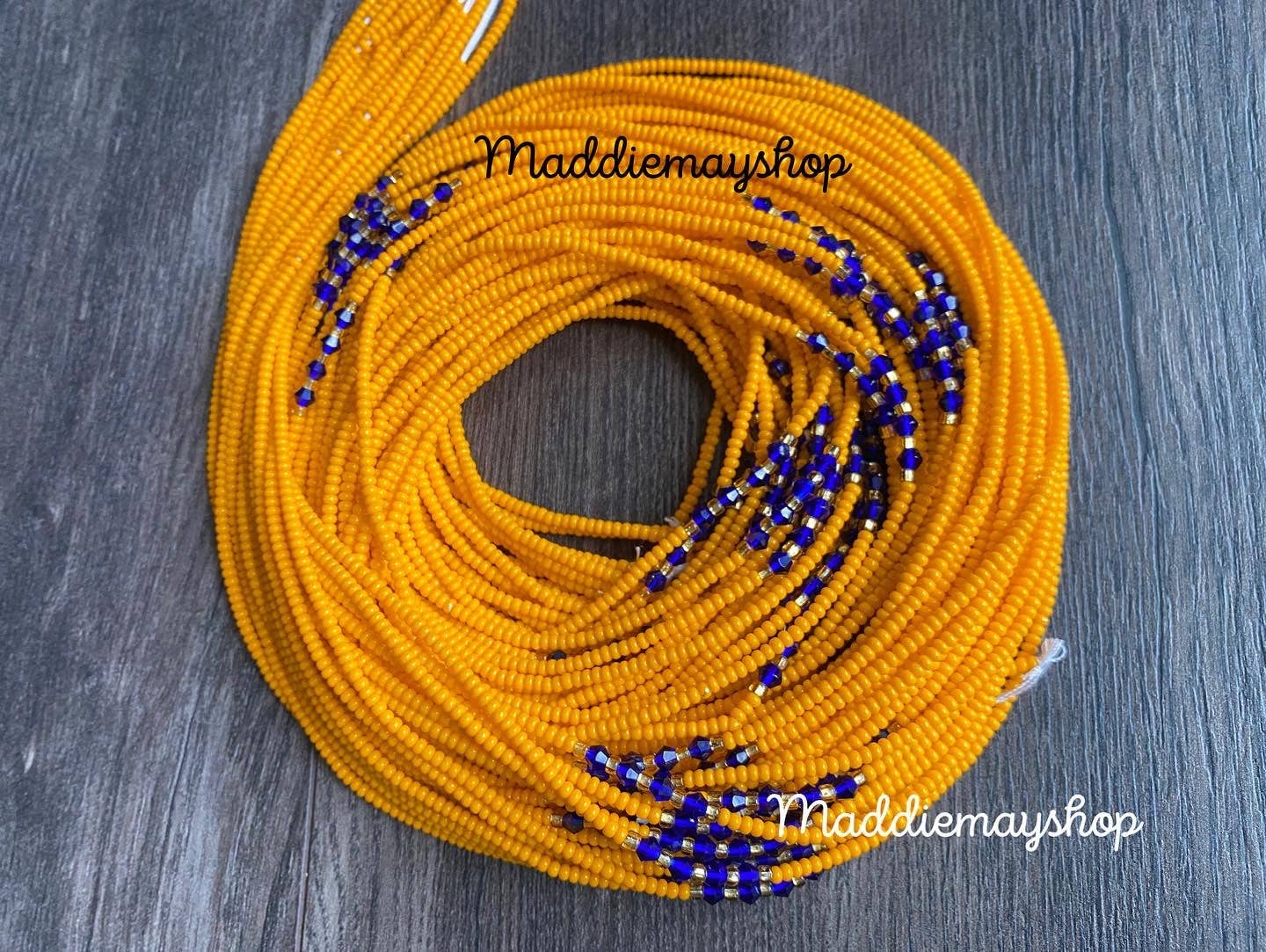 MaddieMayShop - Wholesale Beads - Preciosa Czech Beads- Wholesale WaistBeads with crystals 40"- 50"12