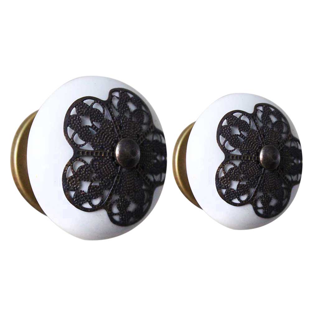 Cream 6 Piece Strewn Flat Kitchen Door Knobs for Cabinet(Cream) for wholesale on Faire0