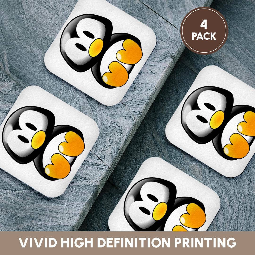3dRose - Wholesale Coasters - 3dRose, Adorable Baby Penquin, Coaster12