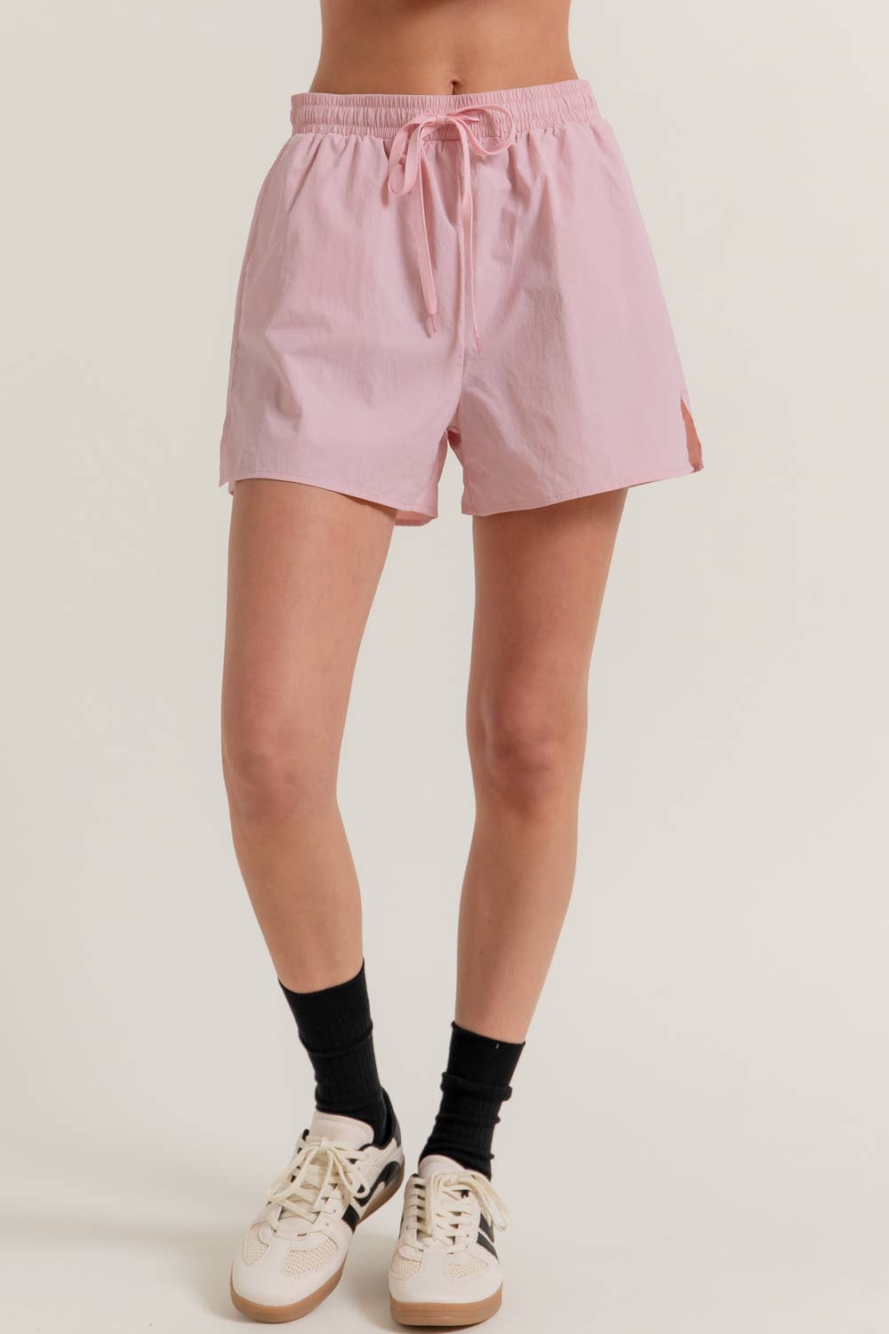 Active Basic | Active USA - Wholesale Athletic Shorts - Women's - Anorak Fabric Side Slit Workout Shorts15