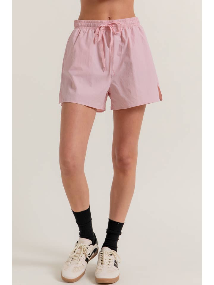 Active Basic | Active USA - Wholesale Athletic Shorts - Women's - Anorak Fabric Side Slit Workout Shorts15