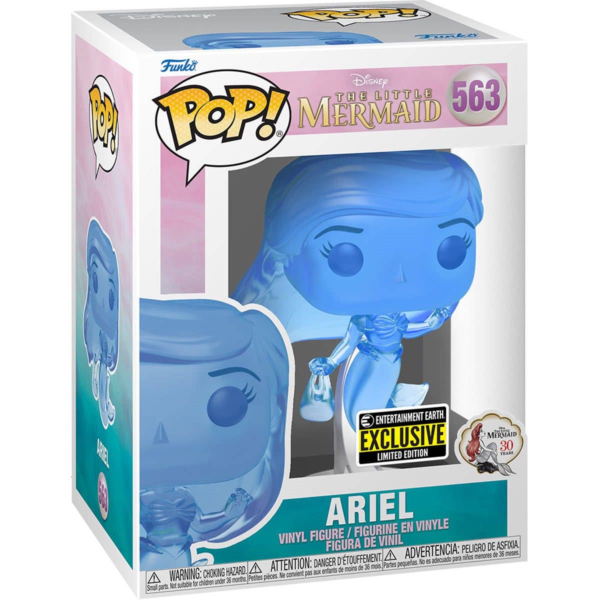 Fundom - Wholesale Figurine Toy - Kids - Funko Pop! Disney: The Little Mermaid - Ariel Blue Translucent Entertainment Earth Exclusive1