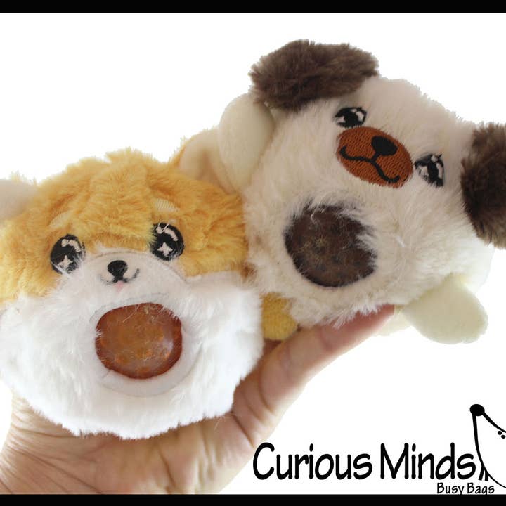 Curious Minds Toys - Wholesale Squishy Toy - Kids & Baby - 1 Plush Dog Animal Water Bead Filled Squeeze Stress Balls -