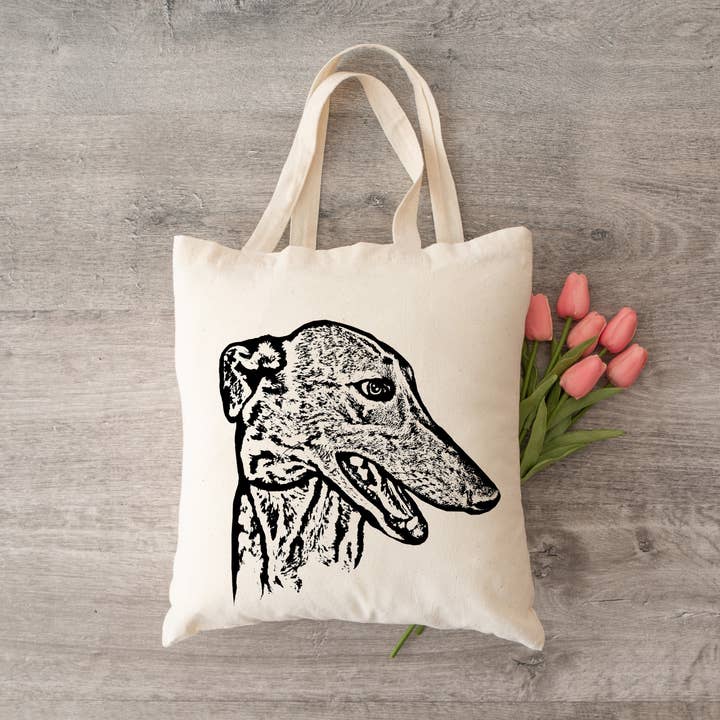 Greyhound - Dog Tote Bag for wholesale by Spicy Kitten Designs