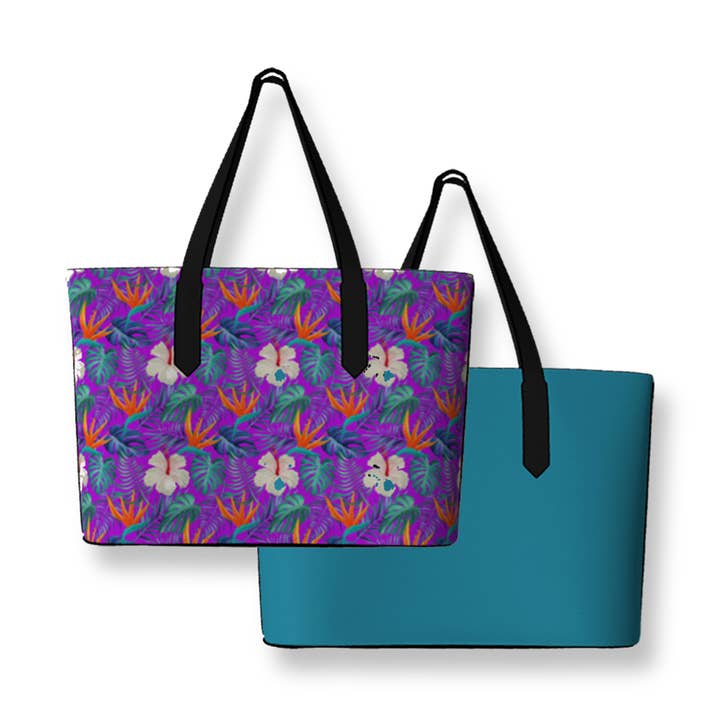 Bold Tropics | Island Teal Tote Bag Duo for wholesale by Mix N Match Style