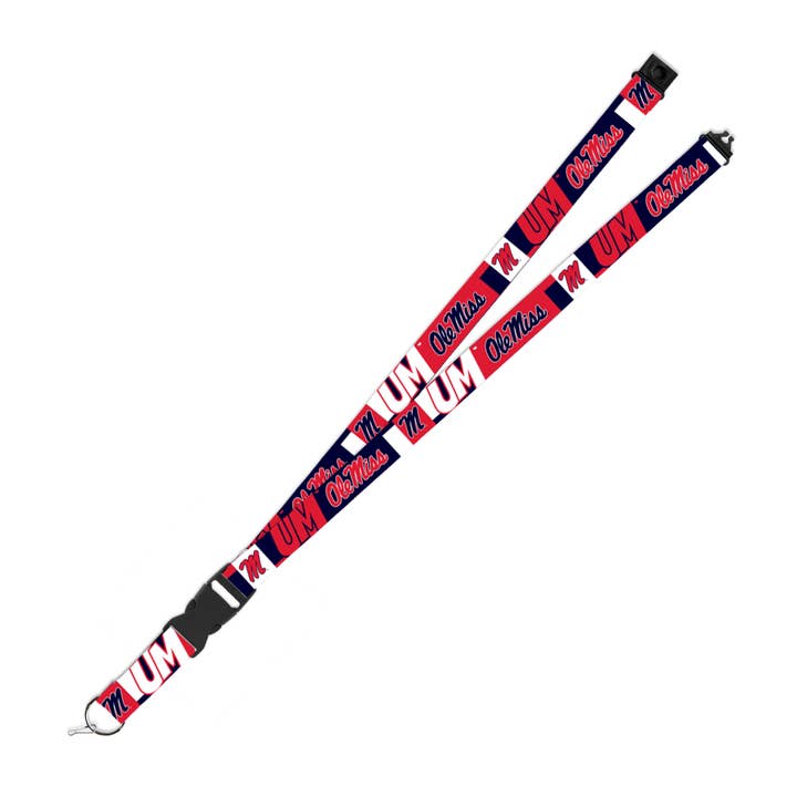 Rico Industries - Wholesale Lanyard - Unisex - NCAA Mississippi Ole Miss Rebels Flash Lanyard