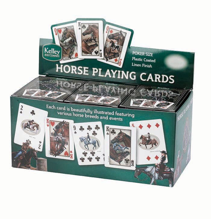 Kelley and Company - Wholesale Playing Cards - Horse Playing Cards, Countertop Display of 12