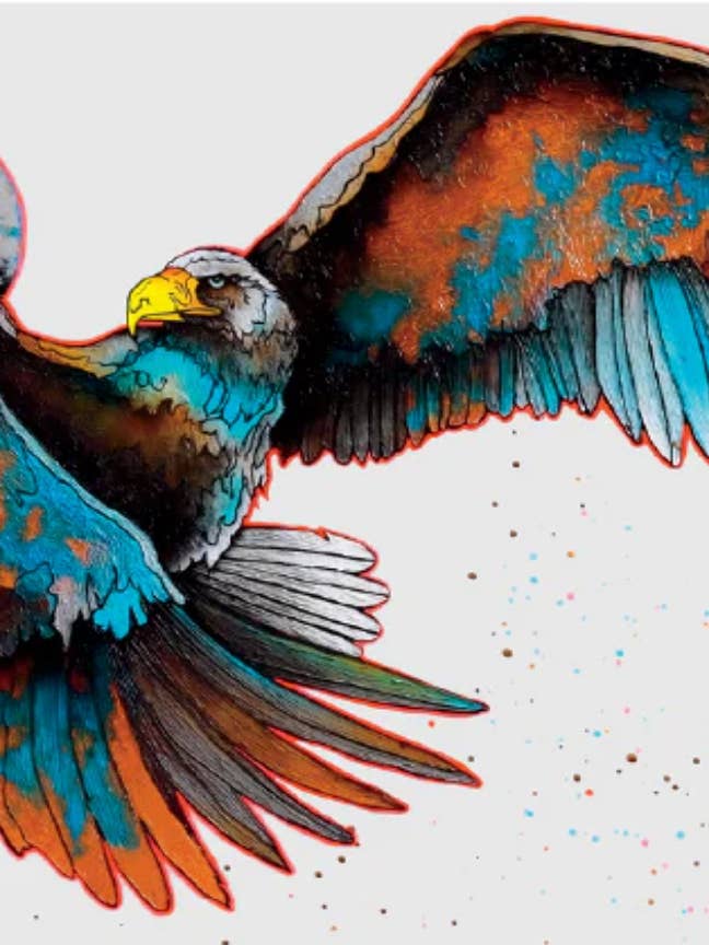 Lunar Ascension by Artist Micqaela Jones Art Print for wholesale by Indigenous Puzzles and Art