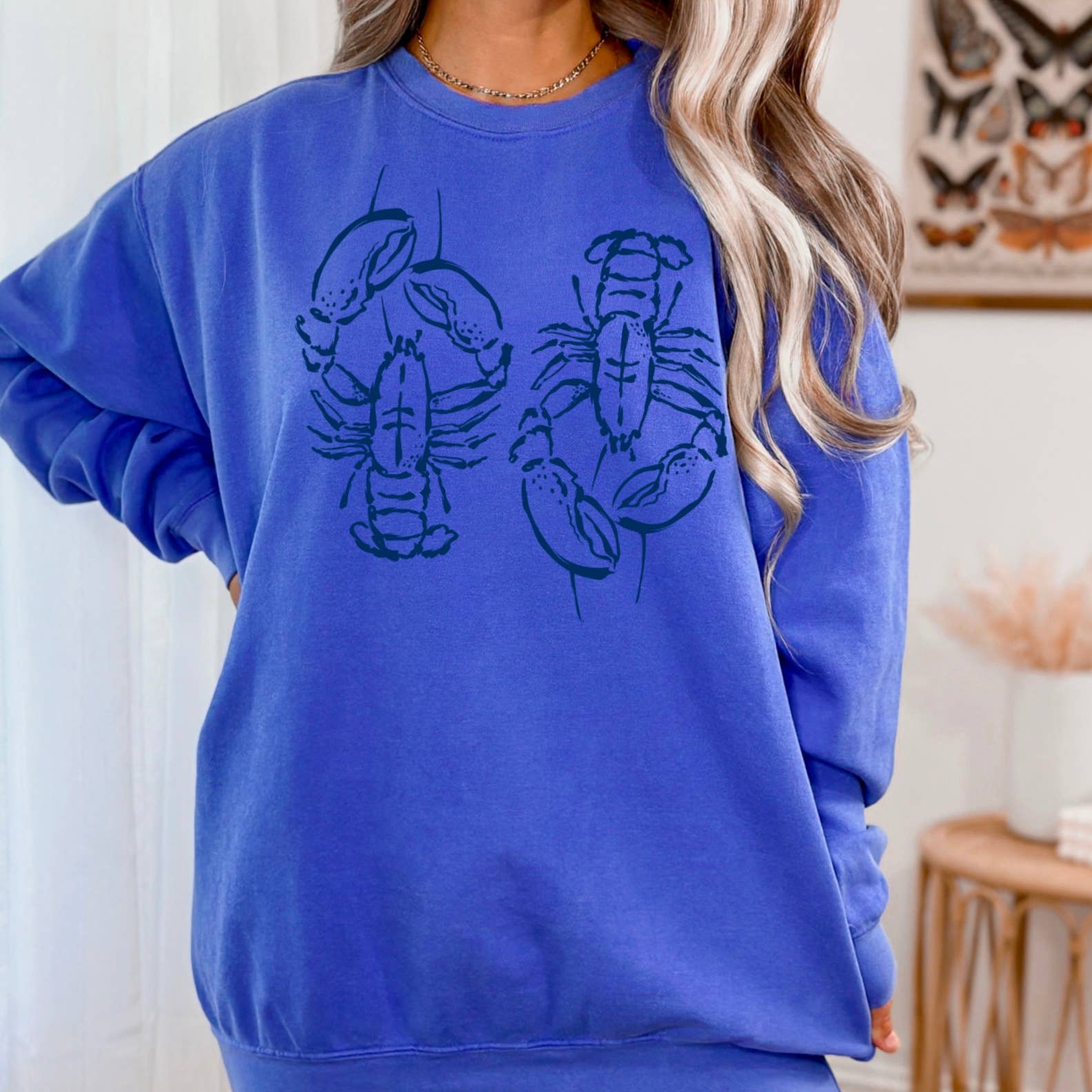 Shoppe SHC - Wholesale Graphic Sweatshirt - Women's - Coastal  Aesthetic | Summer 2025 Lobsters Sweatshirt   11